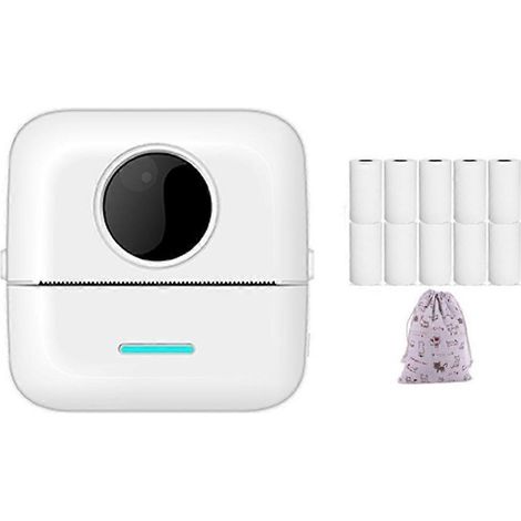 Imprimante d'étiquettes X5 portable, compatible Bluetooth, thermique pour étiquettes de prix - 10 rouleaux de papier thermique (1/5)