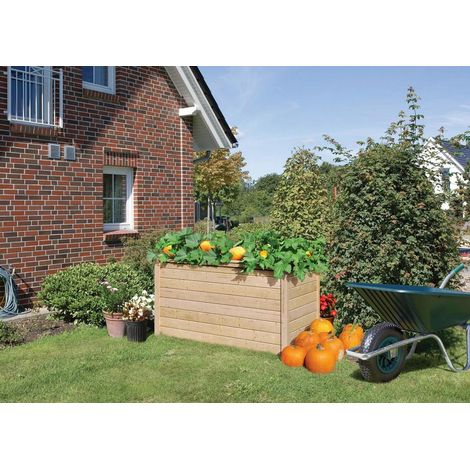 Hochbeet 2 natur 89x173x82 cm