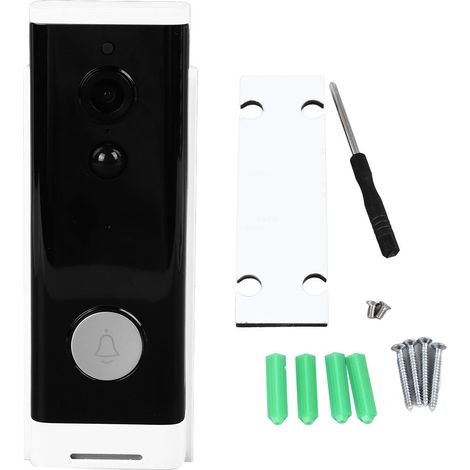 Sonnette connectée WiFi avec alarme infrarouge et vidéo HD, interphone vidéo sans fil pour système de sécurité domestique (1/5)