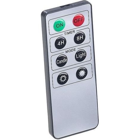 Bougies LED pour sapin de Noël avec télécommande - Lunartec - Argent - 10 ampoules - Intérieur (1/4)