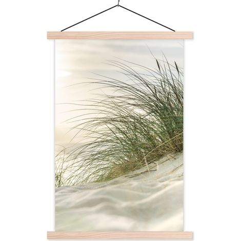 TEXTILE WALL ART Dunes with marram grass under the sun of the German national park Schleswig-Holsteinisches Wattenmeer 60x90 cm (1/3)