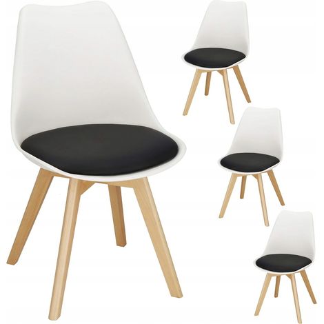SEDIE 4pcs SCANDINAVE PER CUCINA SALOTTO SEDIA MODERNA CON CUSCINO