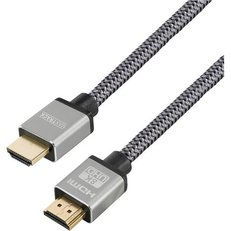 Câble de raccordement Maxtrack HDMI Fiche mâle HDMI-A, Fiche mâle HDMI-A 2.00 m noir C 221-2 HNL 8K UHD Câble HDMI (1/4)