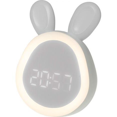 Lampada notte LED Coniglio con sveglia bianca Mary's MW20531