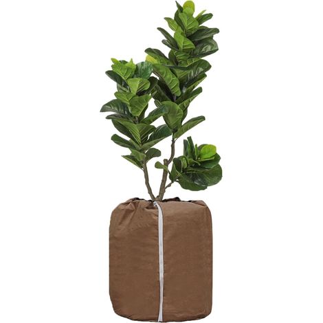 Bolsa antiheladas para macetas, protector de macetas para exterior, funda protectora para plantas de invierno, con cordón y cremallera (45 x 50 cm) (1/4)
