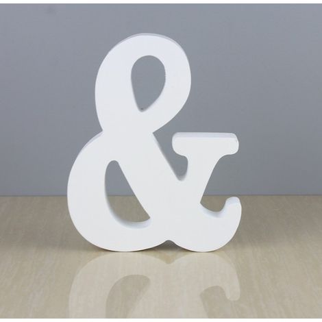 großer Holzbuchstabe als Wanddekoration für Hochzeiten, Partys und Zuhause – Alphabet-Buchstaben-Ornament (1/2)