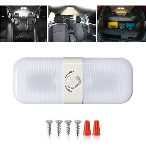 Iluminación interior LED de 12 V, iluminación interior con CC de 12 V a 24 V, regulable en blanco, amarillo y blanco cálido, 120 LED con interruptor. (1/5)