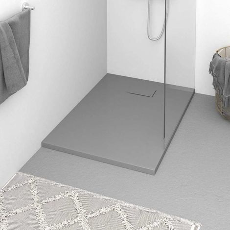 vidaXL Plato de ducha SMC gris 100x70 cm (1/3)