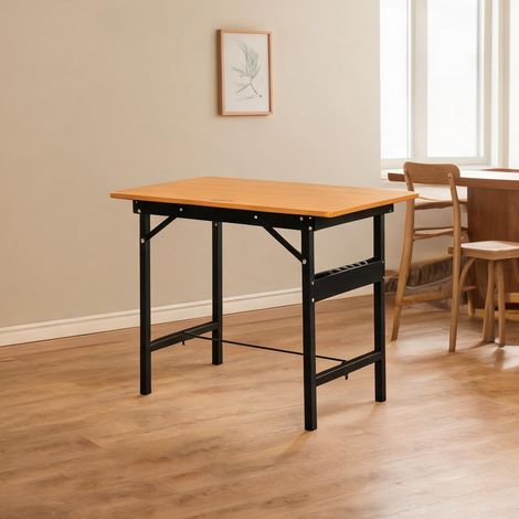 Table basse coloris noir jaune en mDF métal 100 x 60 x 75,5 cm (1/5)