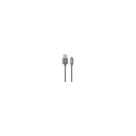 Gembird kábel nabíjací Lightning 8-pin (M) na USB 2.0 (M), prémiový, metalicky opletený, 1 m, šedý