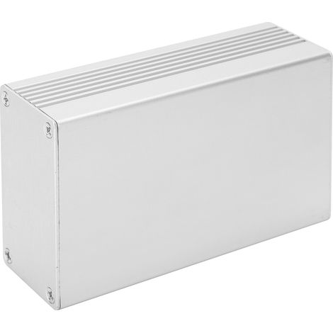 Boîtier en aluminium gris pour boîtier électronique avec boîte de jonction intégrée. (1/5)