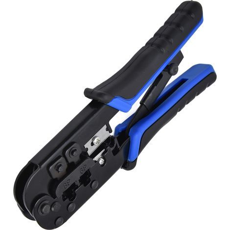 Pince à sertir réseau RJ11/RJ45 à cliquet, outil de crimpage pour connecteurs RJ, kit ensemble (1/5)