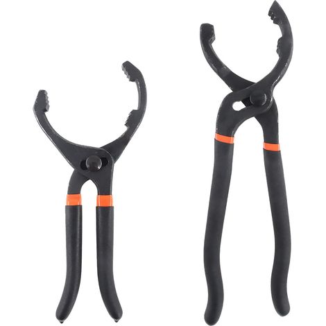2pcs Universal 10 "et 12" Grande pince à huile réglable manuellement amovible filtre à huile avec poignée longue pour 2 "à 4-1/2" de diamètre (1/5)