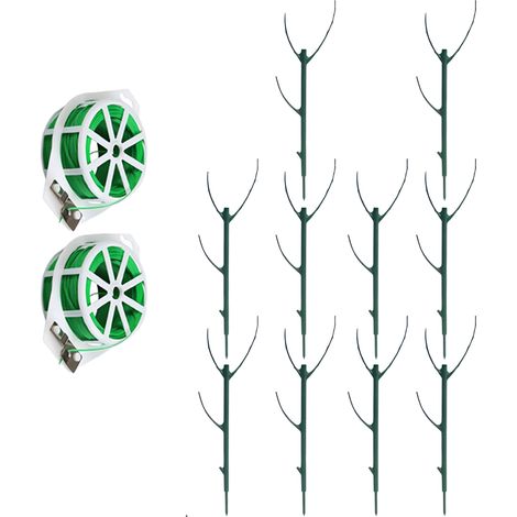 Lot de 10 tuteurs empilables pour plantes grimpantes, structures de support pour Monstera, Pothos, Philodendron, tuteurs pour plantes d'intérieur et d'extérieur (1/5)