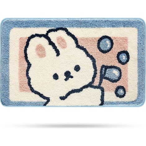 Tapis de Salle de Bain en Forme de Chat Mignon, Extra Doux et Absorbant, Lavable en Machine, Tapis antidérapant pour Baignoire, Douche et Salle de Bain, 40x60cm