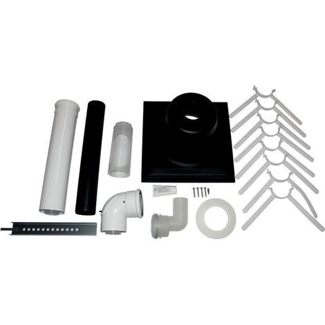 Wolf Anschluss-Set DN60/100 - C93x DN80 im Schacht, Abdeckung PP, 2651752 (1/2)
