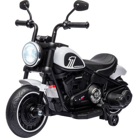 Moto Électrique pour Enfants 3 km/h 6V Phare LED 18-36 Mois Blanc
Charge Max. 25 kg, Voiture Électrique pour Enfants, 2 Roues d'Entraînement, Moteur Puissant (1/5)