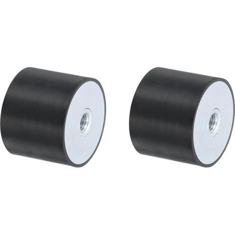 2Pcs 50 x 40mm M10 Supports en Caoutchouc à Filetage Femelle, Isolateur de Vibrations, Remplace les Coussins Anti-Vibrations, Bloc de Base Plat (1/5)