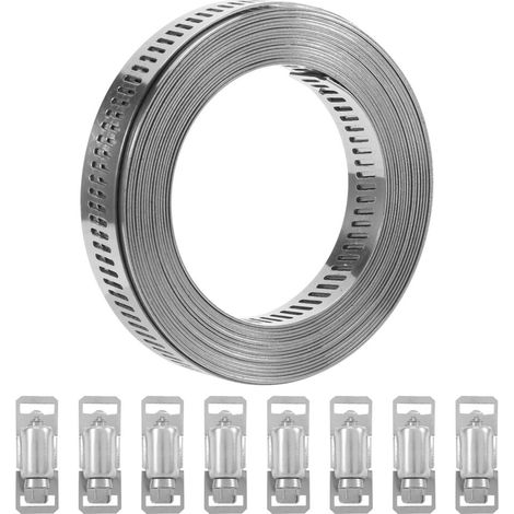 Lieferumfang: Schlauchschelle aus Edelstahl 304 mit Schneckengewinde und Befestigungselement. (1/5)