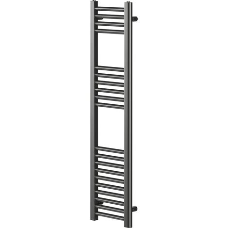 Pizarro Gunmetal Grey 1200mm x 300mm Straight Heated Towel Rail (1/5)