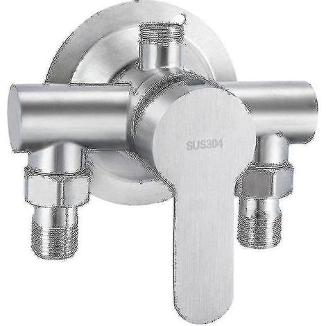 Robinet mélangeur eau chaude/eau froide en acier inoxydable 304, montage en surface, pour douche et chauffe-eau. (1/3)
