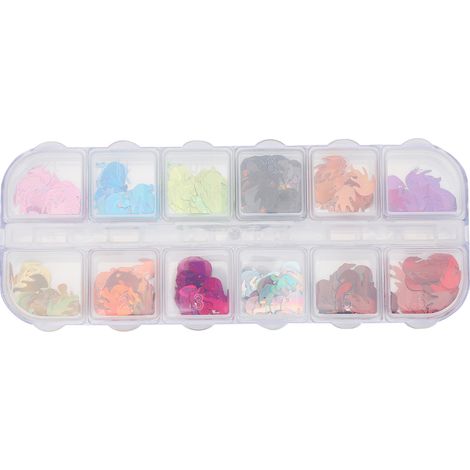 Sequins Fire Shape 12 Colors Decorative Glitter Plastic Flakes DIY Decorative Crumbs Supplies (1/5)