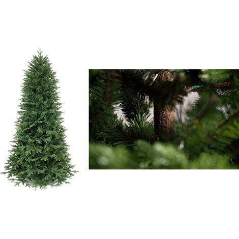 ALBERO DI NATALE 240cm DANKAN Kennedy - PALO EFFETTO TRONCO - Real touch - PE+PVC - NATALIZIO VERDE (1/5)