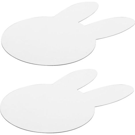 2pièces Autocollants Miroirs Acrylique Lapin Décoratifs pour Salle De Jeux Chambre Garçon Fille Salle De Bain Et Salon Décoration Mignonnes pour Pâques (1/5)