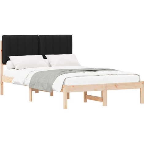 Maison Exclusive - Estructura de Cama con Cabecera Tapizada Negro