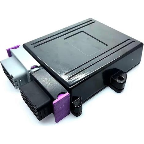 1 boîtier en aluminium noir à 48 broches pour calculateur avec connecteur pour carte de circuit imprimé du panneau de commande embarqué du véhicule (1/5)