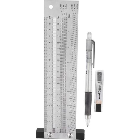 trusquinRègle de marquage ultraprecise en acier inoxydable pour menuisier - Outil de mesure et de traçage (1/5)