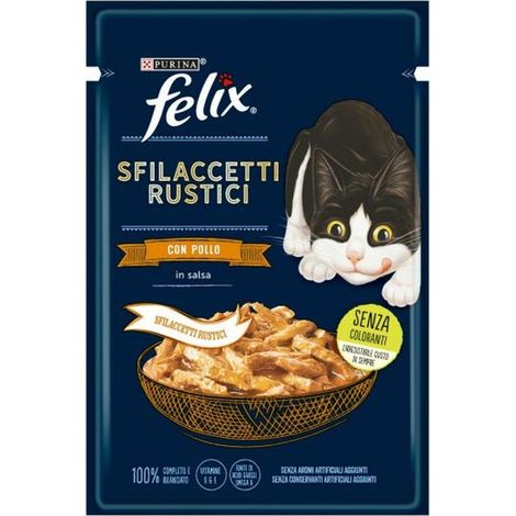 Felix Sfilaccetti Rustici in salsa con pollo Purina 80 grammi