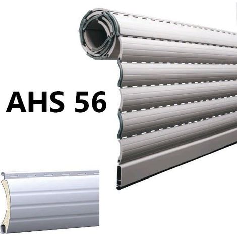 Tablier de volet roulant en aluminium AHS 56 – Agrafage PVC avec mousse polyuréthane – Résistance à l'usure – Enroulement intérieur/extérieur – Lakal