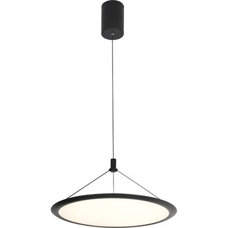 Suspension minimaliste noir/blanc, LED 30W Cabras Italux