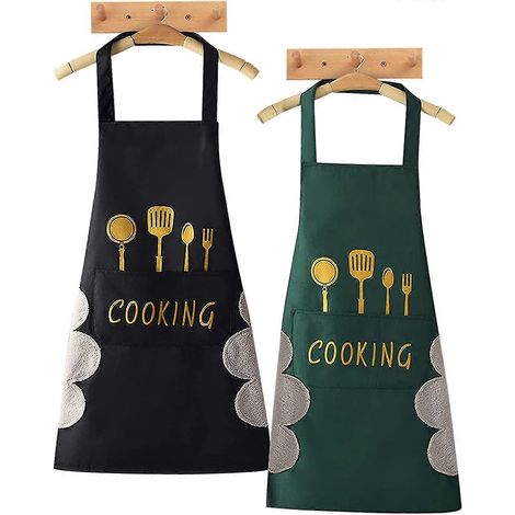 Set mit 2 Unisex-Lätzchen. Geeignet für Frotteekleidung, wasserdicht und ölabweisend. Auch für dicke Kleidung geeignet. (1/5)