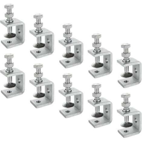10 Pieces 30mm C-Clamps, 304 Stainless Steel Adjustable Clamping Range 0-25mm for Welding, Carpentry, Home Assembly, and Cabinetmaking