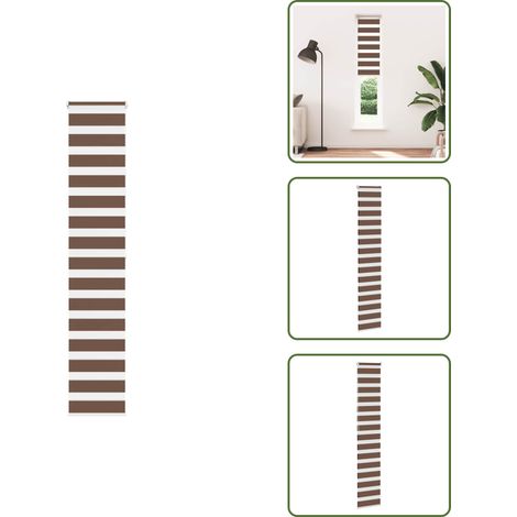 vidaXL Zebrarollo Braun 50x200 cm Stoffbreite 45,9 cm Polyester (1/5)
