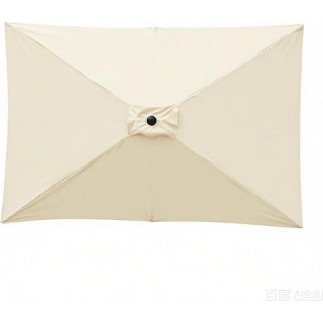 Toile de remplacement pour parasol rectangulaire 2×3 m – 160 g/m² – imperméable et anti-UV – anti-décoloration – couleur blanc cassé (1/5)