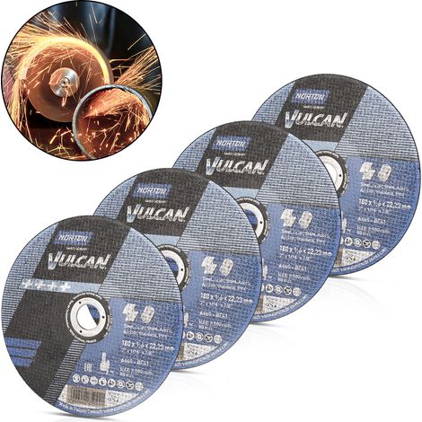 NORTON Trennscheibe 4er Set Sägeblatt 180 x 1,6 x 22,23 mm für Metalltrennsägen (1/5)