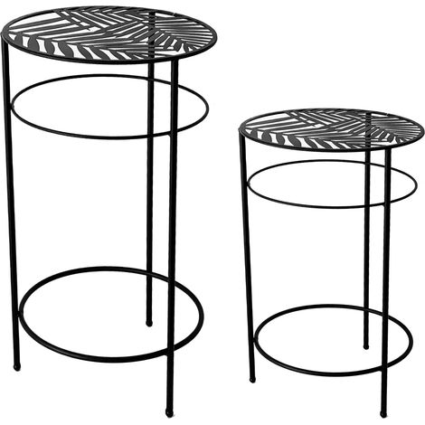 2er Set Metall Blumenhocker rund-D776832