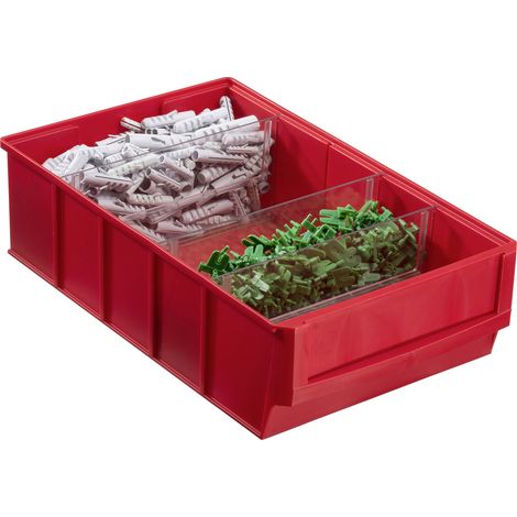 Allit 456531 Sichtlagerkasten (L x B x H) 185 x 300 x 81 mm Rot 1 St.