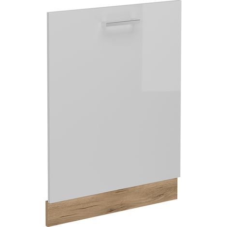 Panneau de lave-vaisselle R-Line, Blanc Haute brillance, 60cm sans PT, Vicco