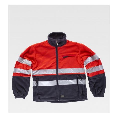Chaqueta Polar de Alta Visibilidad WORKTEAM con cintas reflectantes C4027