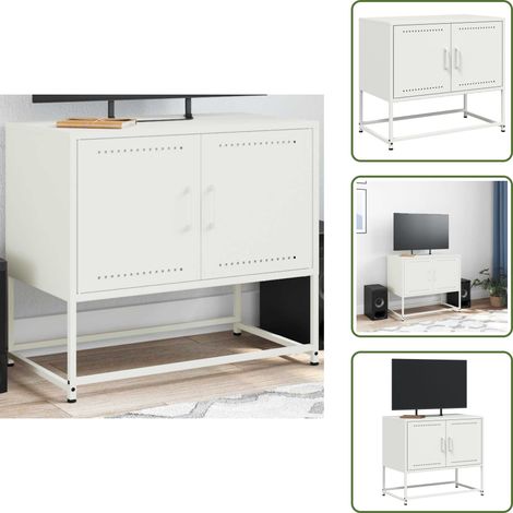 TV-Schrank Weiß 68,5x39x60,5 cm Stahl - TV-Schrank - TV-Schränke - TV-Ständer - TV-Möbel (1/5)