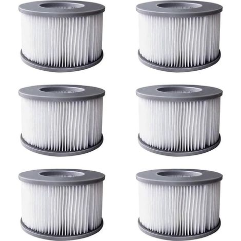 Filtre de spa 6 pièces pour piscines gonflables MSPA, mise à niveau de la pompe à cartouche pour spa MSPA actuel (1/5)