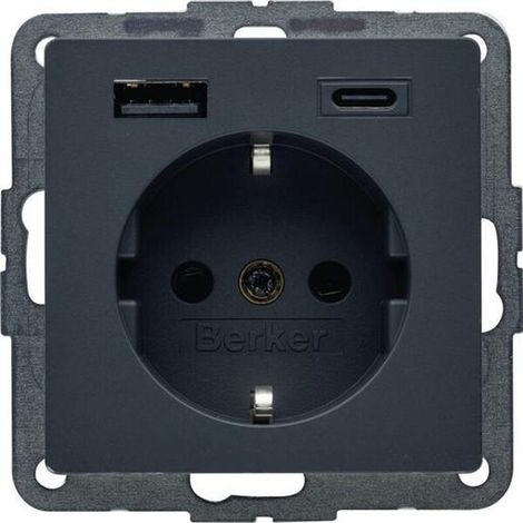 Berker Q.X SSD M.1X USB A/1X USBC 20W (48146085)
