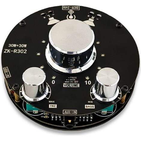 Module amplificateur Bluetooth 30W avec réglage des aigus et graves, ajustement des effets sonores, carte ampli audio ajustable (1/5)