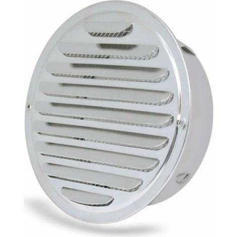 Sfiato aria - rotondo, in acciaio inox, con apertura a rete, sfiato tubo di scarico rotondo, ø 100 mm (1/4)