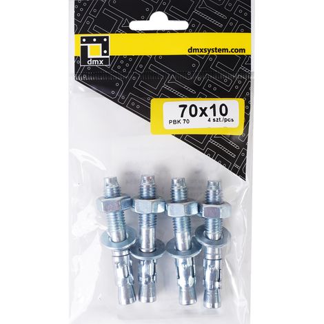 4x Schwerlast-Anker Bolzen 70 mm M10