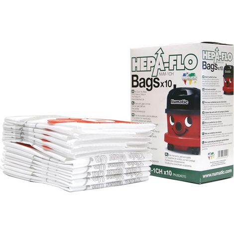 Sac aspirateur Numatic NVM1CH – Lot de 10 sacs 9L – Accessoire pour aspirateur – 604015